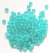 200 2x4mm Transparent Teal Rondelle Beads